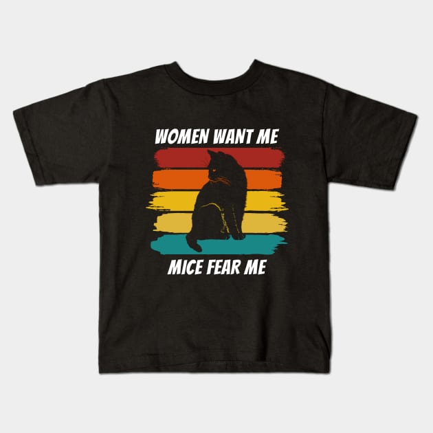 Women Want Me Mice Fear Me 2 Kids T-Shirt by coloringiship